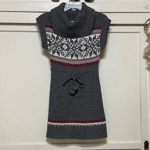 Gray Shortsleeved Sweater Dress
